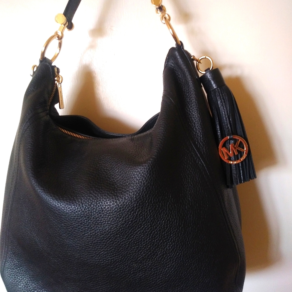 Michael Kors Black Leather Hobo